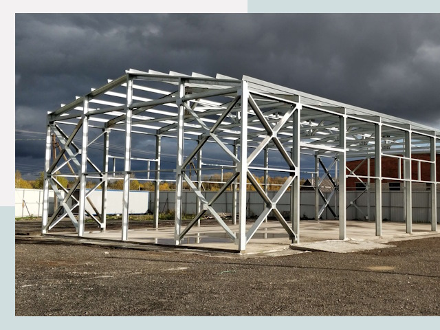 Двускатные ангары в Владивосток от 610 руб. за квадрат