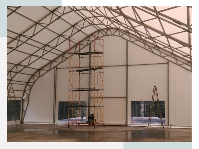 Шатровые ангары в Владивостоке